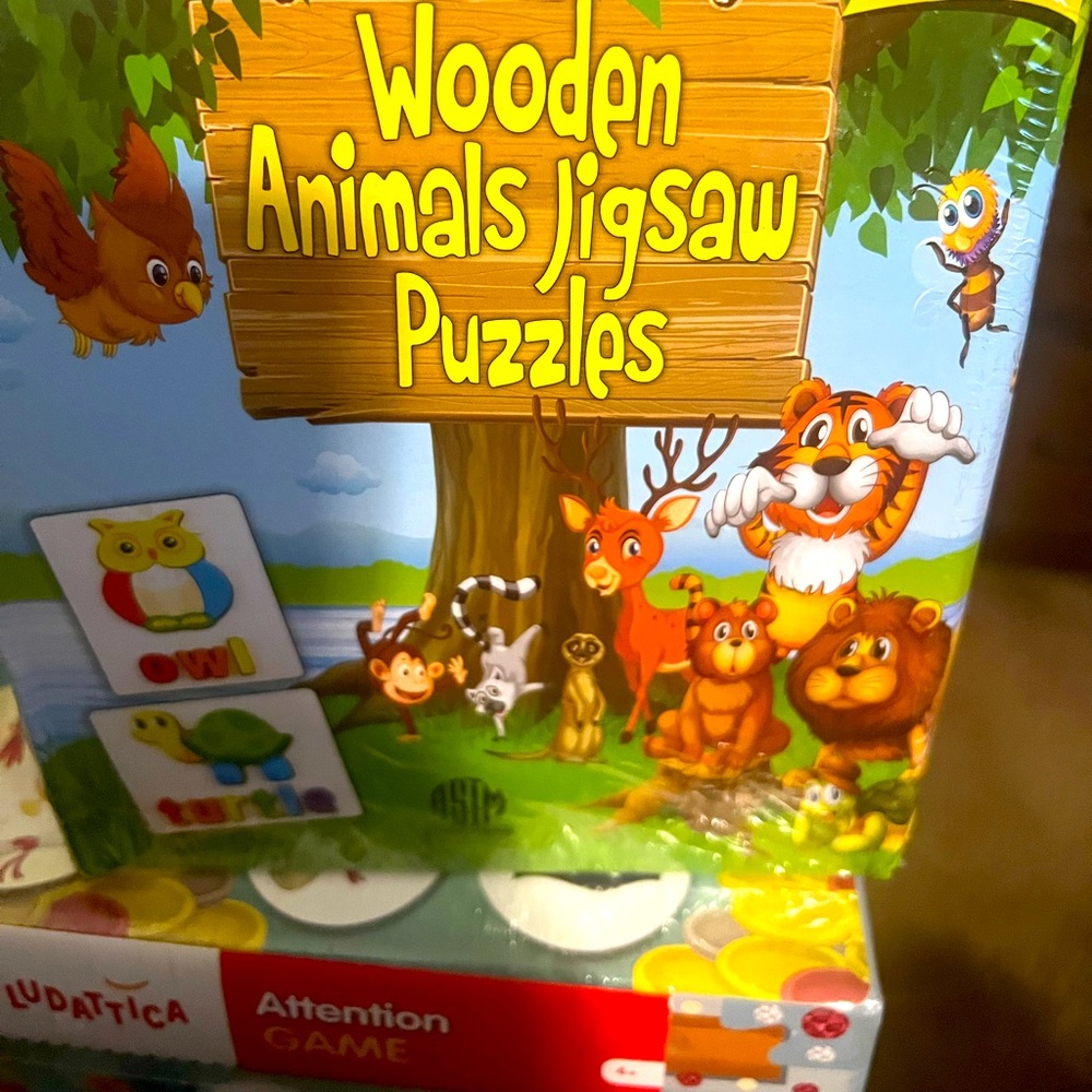 new lava toys wooden animals jigsaw puzzles